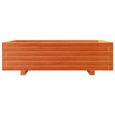 VidaXL Plantenbak 90x60x26,5 cm massief grenenhout wasbruin