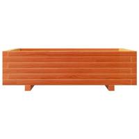 Plantenbak 90x60x26,5 cm massief grenenhout wasbruin - thumbnail