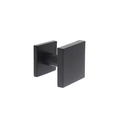 Intersteel voordeurknop vierkant 64x64mm op achterplaat 54x54mm verkropt éénzijdige montage - mat zwart Intersteel voordeurknop vierkant 64x64mm op achterplaat 54x54mm verkropt éénzijdige montage - mat zwart