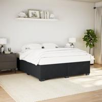 Bedframe zonder matras 200x200 cm fluweel zwart - thumbnail