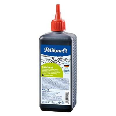 Pelikan Oost-Indische inkt, zwart, fles met gietstop van 1 l