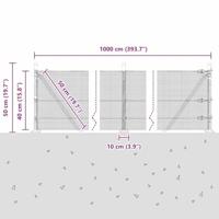 VidaXL Afrasteringspaal grijs 10 x 0,4 m (12 x 12 mm gaas) - thumbnail
