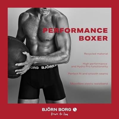 5-Pack - Performance - heren boxershort - Zwart sport heren ondergoed - Sneldrogend microfiber - thumbnail