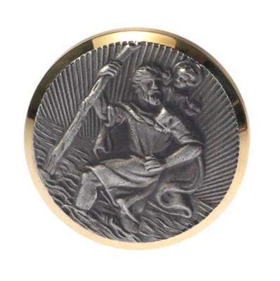 HP Autozubehör Christoffel amulet (Ø x l) 43 mm x 43 mm Goud Goud, Zilver