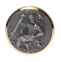 HP Autozubehör Christoffel amulet (Ø x l) 43 mm x 43 mm Goud Goud, Zilver - thumbnail