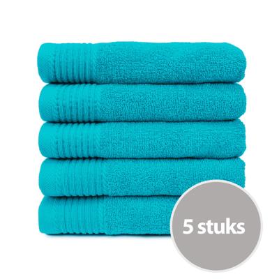 The One Handdoek 450 gram 50x100 cm Turquoise (5 stuks) The One Handdoek 450 gram 50x100 cm Turquoise (5 stuks)