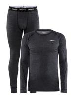 Craft 1909711 Core Wool Merino Set Men - Black Melange - XL - thumbnail
