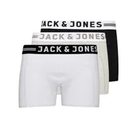 Jack & Jones Sense Trunks 3-pack Noos 12081832 Boxershorts Light Grey Black & White 12081832 - thumbnail