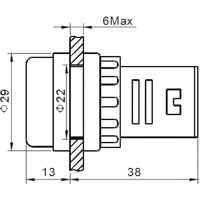 TRU COMPONENTS 140394 LED-signaallamp Groen 24 V/DC - thumbnail
