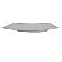 Kampeerluifel waterdicht 300x294 cm grijs en oranje - thumbnail