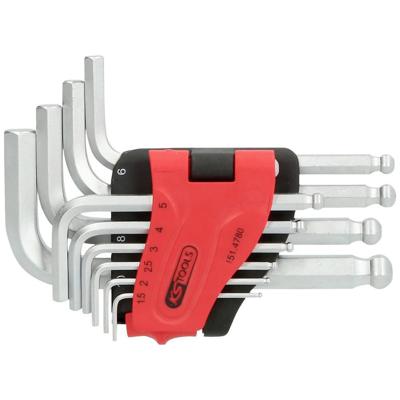 KS Tools 151.4780 Inbus Haakse schroevendraaierset 1.5 mm, 2 mm, 2.5 mm, 3 mm, 4 mm, 5 mm, 6 mm, 7 mm, 8 mm, 10 mm 10-delig