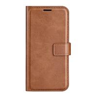 Casecentive Leren Wallet case met sluiting iPhone 14 bruin - thumbnail
