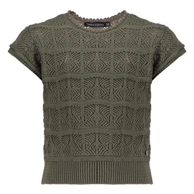 Frankie & Liberty Meisjes trui gebreid - May - Fresh olijf groen