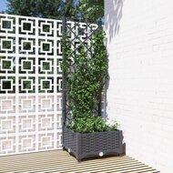 VidaXL Plantenbak met trellis blauwgrijs 40x40x121,5 cm pp
