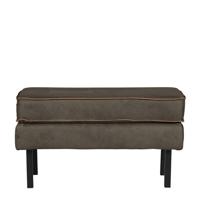WOOOD Hocker 'Rodeo' Eco leder, kleur Legergroen - thumbnail