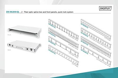 Digitus DN-96200-QL Glasvezel-patchpaneel Zonder connectoren 1 HE Digitus DN-96200-QL Glasvezel-patchpaneel Zonder connectoren 1 HE