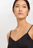 Hanro Dames Satin de Luxe spaghetti-top zwart 071063 - thumbnail