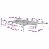 Bedframe Wasbruin 120 x 200 cm Massief grenenhout - thumbnail