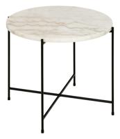 Bendt Bijzettafel 'Carolien' Wit Marmer, Ø52cm - thumbnail