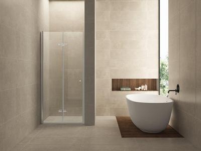 Nisdeur vouwbaar Wiesbaden Maki | 100x200 cm | Links | Helder glas | Chroom beslag