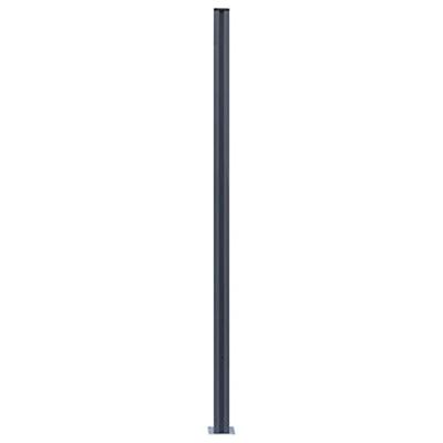 VidaXL Schuttingpalen 3 st 185 cm aluminium donkergrijs - thumbnail