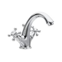 Wastafelmengkraan Sapho Antea 2-knop Uitloop 12 cm Chroom Sapho - thumbnail