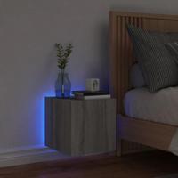 Tv-wandmeubel met LED-verlichting 30,5x35x30 cm grijs sonoma - thumbnail