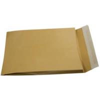 Gallery enveloppen met balg ft 229 x 324 x 35 mm, stripsluiting, bruine kraft, doos van 250 stuks - thumbnail