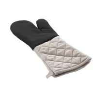 Wicotex ovenhandschoen 40x18 cm zwart-beige - thumbnail