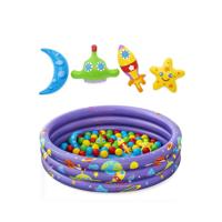 Bestway Opblaasbaar Kinderzwembad 3 Ringen met Ballen 102x25 cm +2 Jaar Binnen en Tuin 52466 - thumbnail