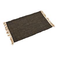 Vloerkleed van jute zwart, bruin (B/H) 80x50cm - thumbnail
