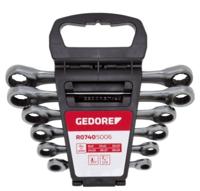 Gedore RED 3300898 R07405006 Dubbele ringsleutelratelset 6-delig Sleutelbreedte (metrisch) 8 - 19 mm - thumbnail