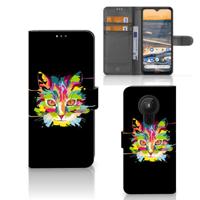 Nokia 5.3 Leuk Hoesje Cat Color - thumbnail