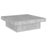 VidaXL Salontafel 90x90x28 cm bewerkt hout betongrijs - thumbnail