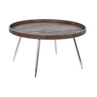 Hoofdtafel DKD Home Decor Bruin Zilverkleurig Metaal Staal Hout MDF 30 x 40 cm 78 x 78 x 41,5 cm - thumbnail