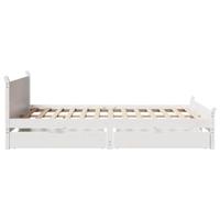 Bedframe zonder matras massief grenenhout wit 140x200 cm - thumbnail