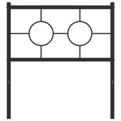 Hoofdbord 80 cm metaal zwart