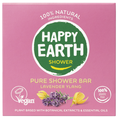 Happy Earth Showerbar lavender ylang 90 Gram