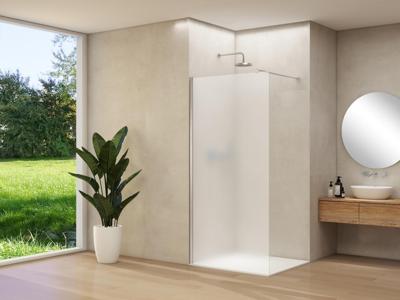 Inloopdouche Van Rijn Products ST01 120x200 cm 8 mm Satijnglas Incl. Beslag met Muurprofiel en Stabilisatiestang Chroom