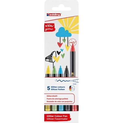 Fineliner edding 1200 f 5st glitter assorti | 6 stuks