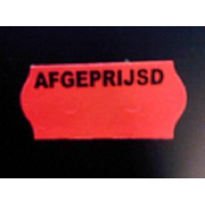 Etiket 2612 fluor rood perm AFGEPRIJSD Etiket 2612 fluor rood perm AFGEPRIJSD