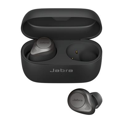 Jabra Elite 85t True Wireless Earbuds - Jabra Advanced Active Noise Cancellation with Long Battery Life and Powerful Speakers - Wireless Charging Case - Titanium Black