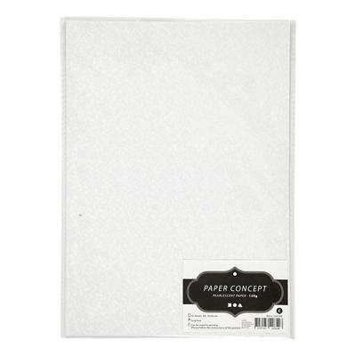 Creativ Company Parelmoerpapier a4 wit parelmoer 120 grams, 10 vellen