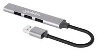 Manhattan 168427 USB 3.2 Gen 1-hub 4 poorten Grijs - thumbnail