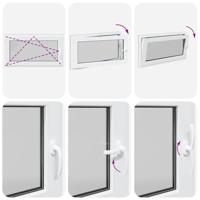 Kelderraam "RISOR" 110x50 cm draai-kiep DIN links antraciet - thumbnail