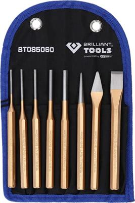 Brilliant Tools Beitel en spindrijver/doordrijver-set, 8-delig BT085060 Brilliant Tools Beitel en spindrijver/doordrijver-set, 8-delig BT085060