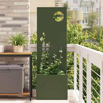 VidaXL Tuin privacy screen olijfgroen 50 x 140 cm koudgewalst staal