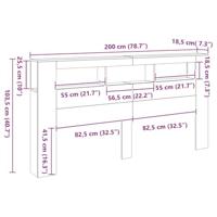 Hoofdeinde met LED 200x18,5x103,5 cm hout artisanaal eikenkleur - thumbnail