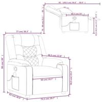 Massagestoel verstelbaar stof donkergrijs - thumbnail