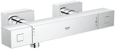 GROHE Cube douchekraan thermostatisch met koppelingen chroom 34488000